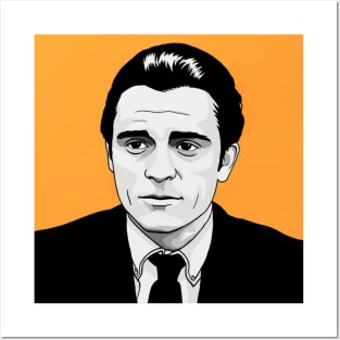 Johnny cash illustration Posters and Art